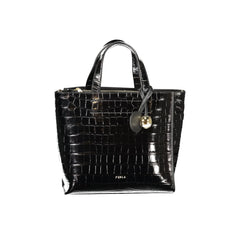 Furla γυναικεία τσάντα χιαστί μαύρη με λογότυπο