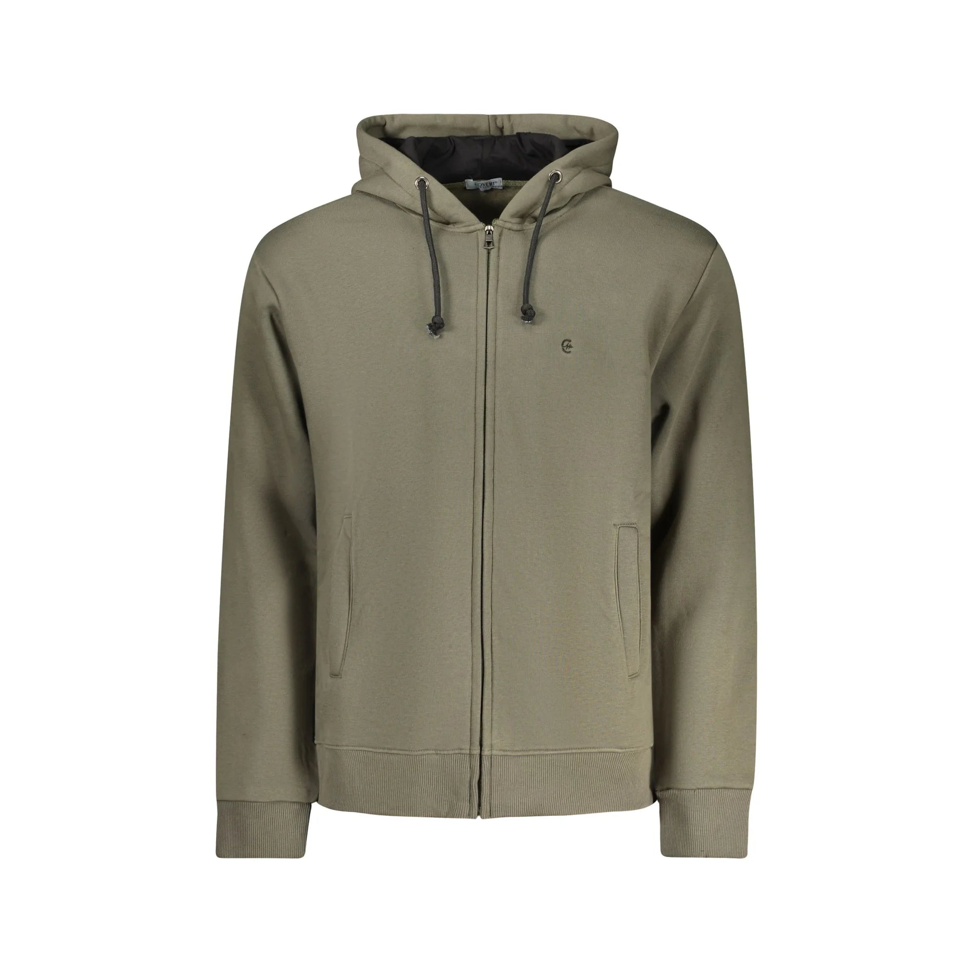 COVERI MOVING FELPA CON ZIP UOMO VERDE