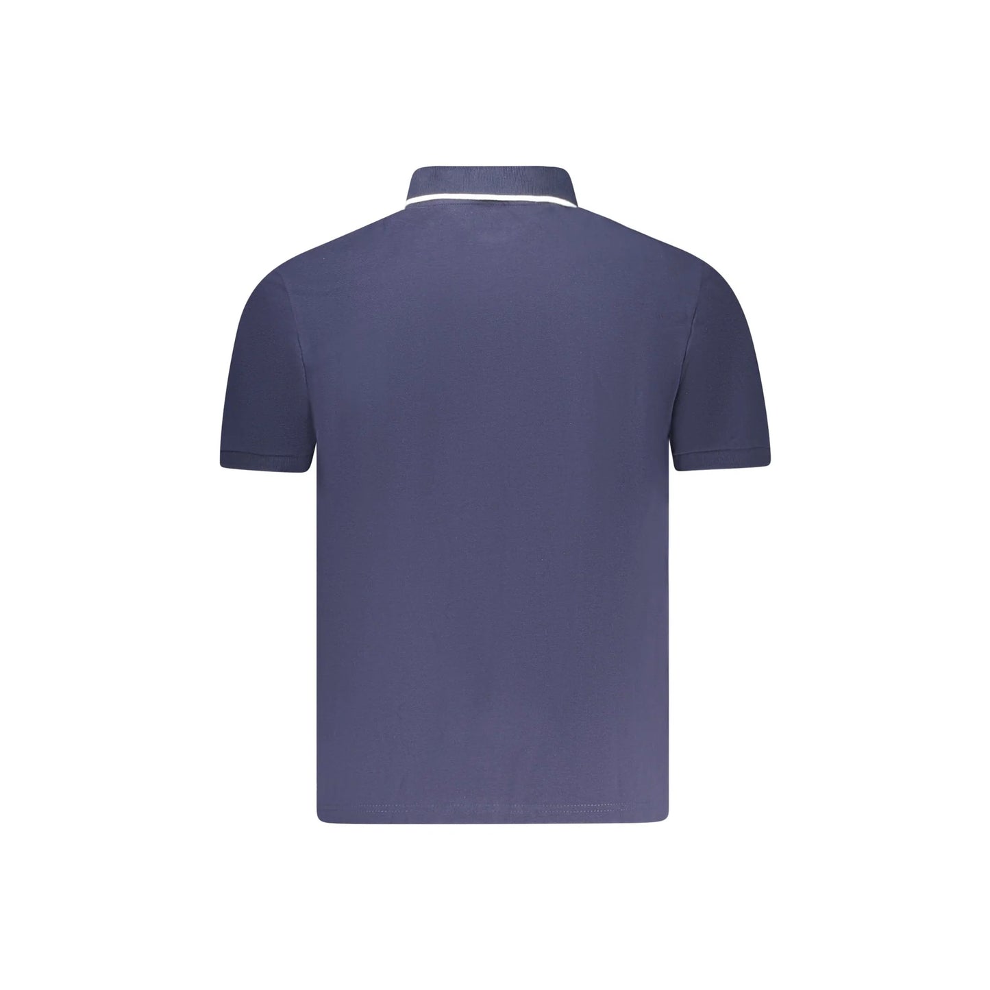 North Sails Polo Uomo Blu Maniche Corte Cotone Logo - vista 2