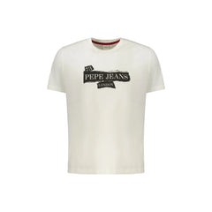 Pepe Jeans T-Shirt Μανίκια Κοντά Ανδρική Λευκή Εκτύπωση Λογότυπο