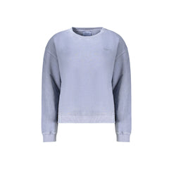 Pepe Jeans Felpa Maniche Lunghe Donna Blu Stampa Logo