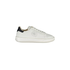BLAUER White Sneakers for Men with Blue Details and Logo