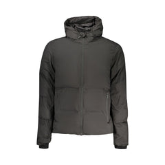 U.S. Grand Giubbotto Uomo Nero con Cappuccio Applicazione Logo