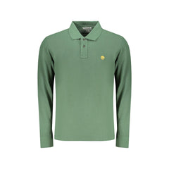 Timberland Polo Maniche Lunghe Uomo Verde Ricamo Logo