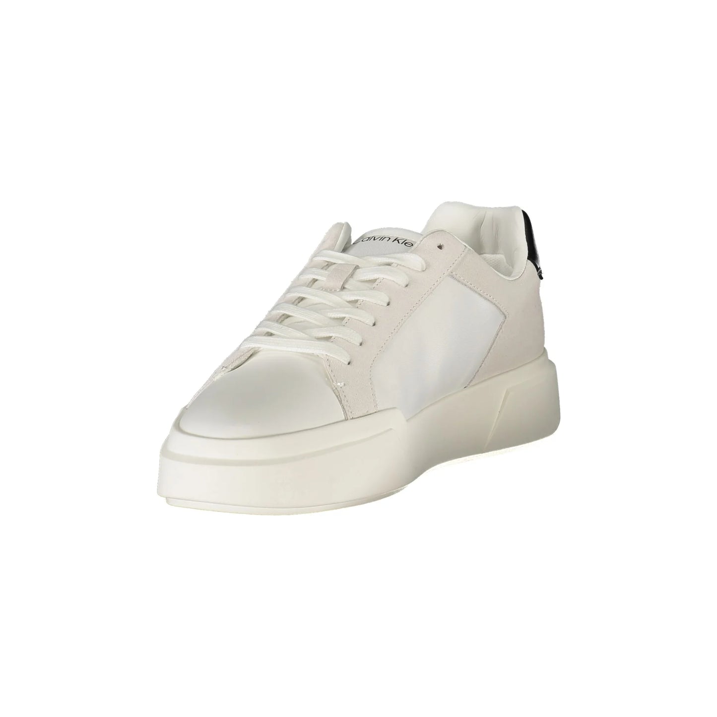 CALVIN KLEIN Sneakers Uomo Bianche con Lacci e Dettagli Neri nero - vista 3