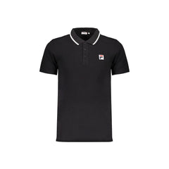 Fila Polo Maniche Corte Uomo Nera Logo