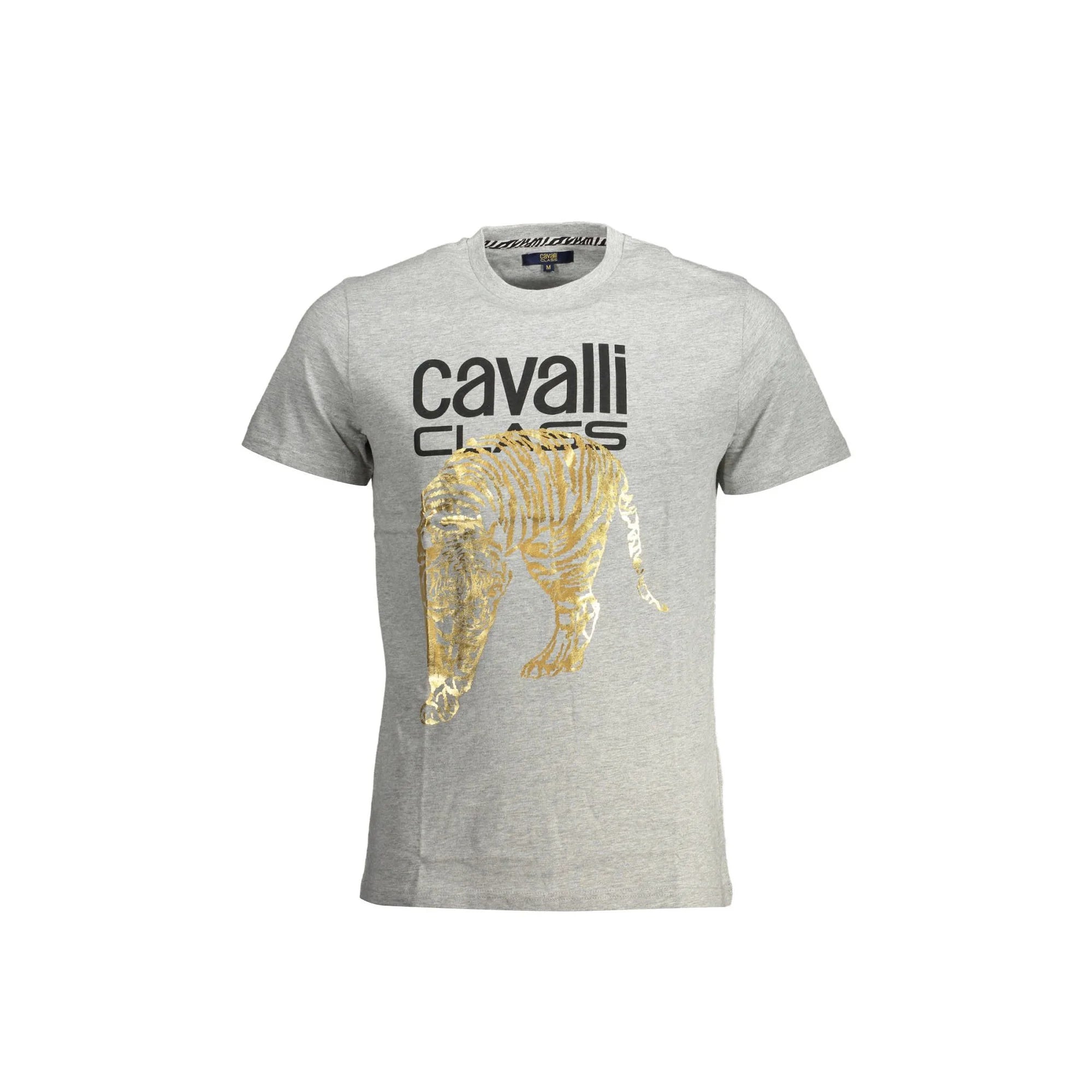 Cavalli Class T-Shirt Maniche Corte Uomo Grigia Stampa Logo Grigio - foto prodotto