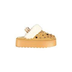 LAURA BIAGIOTTI Sabot Femme Marron Hiver avec Fourrure et Strass