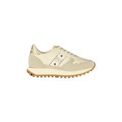 BLAUER Sneakers Mellem Beige med Snørebånd og Guld Detaljer