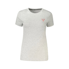 Guess Jeans T-Shirt Manches Courtes Femme Grise Logo