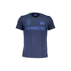 La Martina T-Shirt Krótki Rękaw Mężczyzna Niebieski Z Nadrukiem
