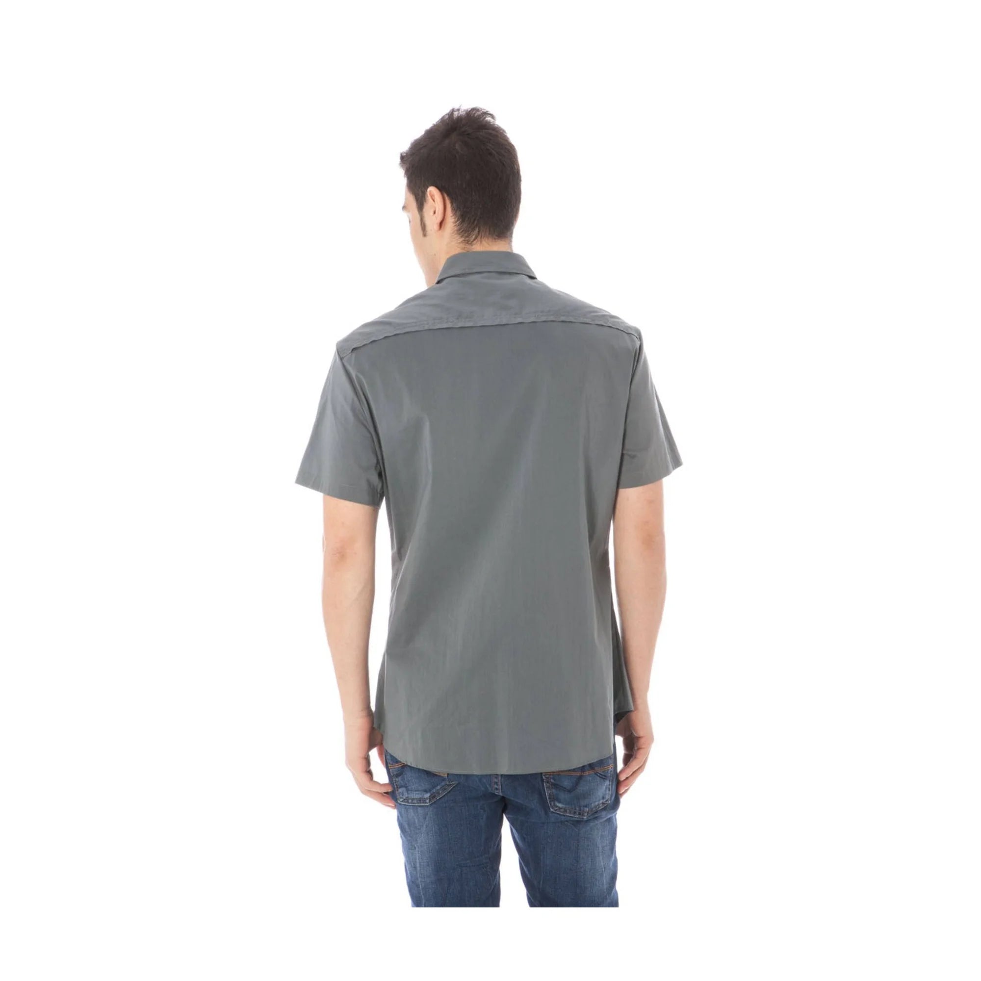 COSTUME NATIONAL CAMICIA MANICHE CORTE UOMO GRIGIO