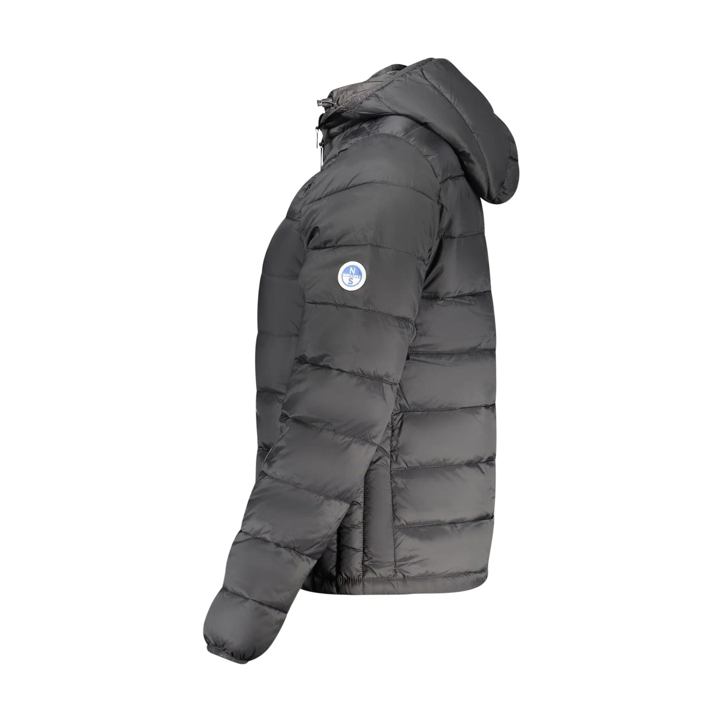 North Sails Giubbotto Donna Nero con Cappuccio Water Resistant Logo Giubbotti e Giacche - vista 3