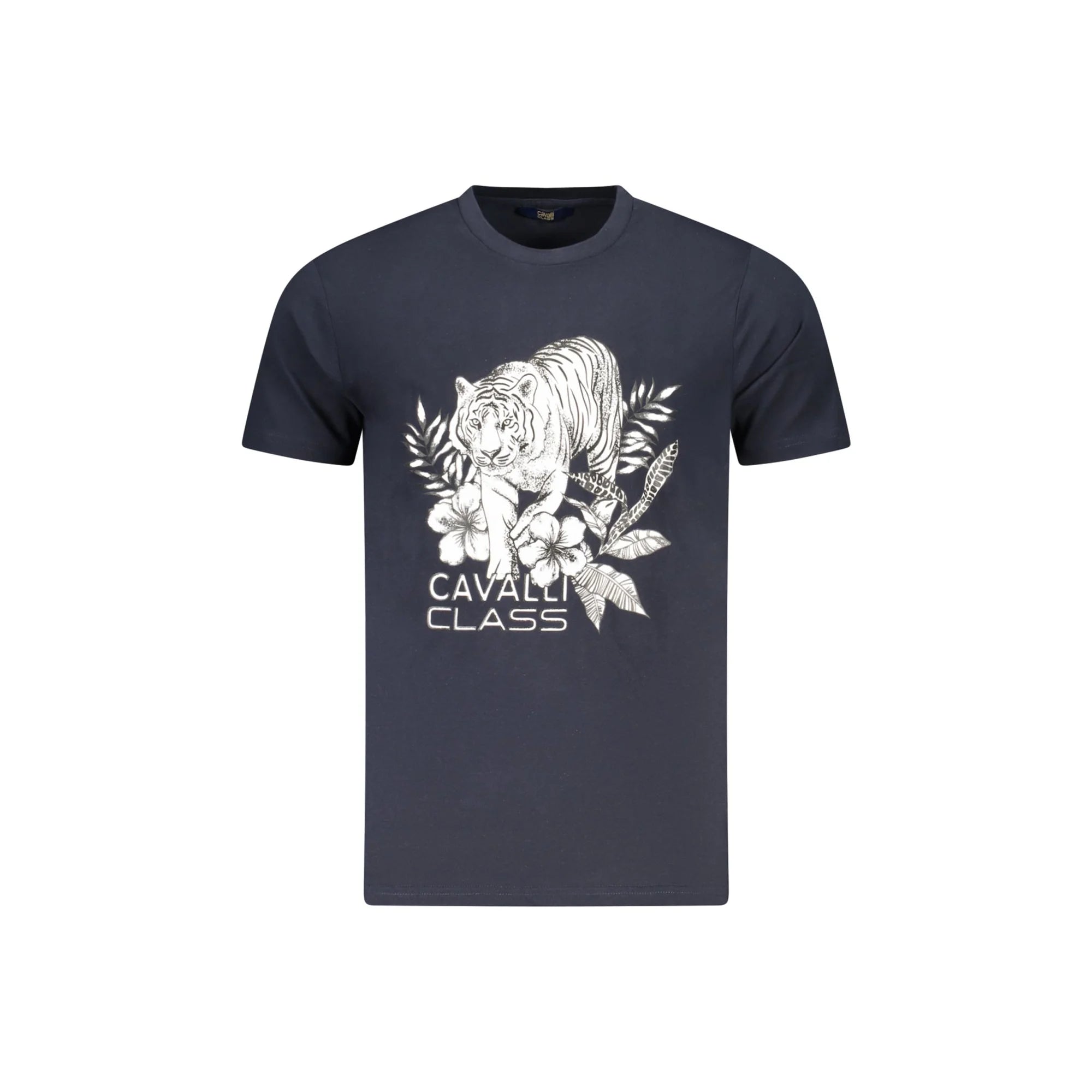 Cavalli Class T-Shirt Maniche Corte Uomo Blu Stampa - foto prodotto