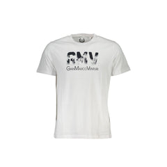 Gian Marco Venturi T-Shirt Maniche Corte Uomo Bianca Stampa Logo
