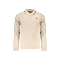 Norway 1963 Polo Maniche Lunghe Uomo beige Ricamo Logo