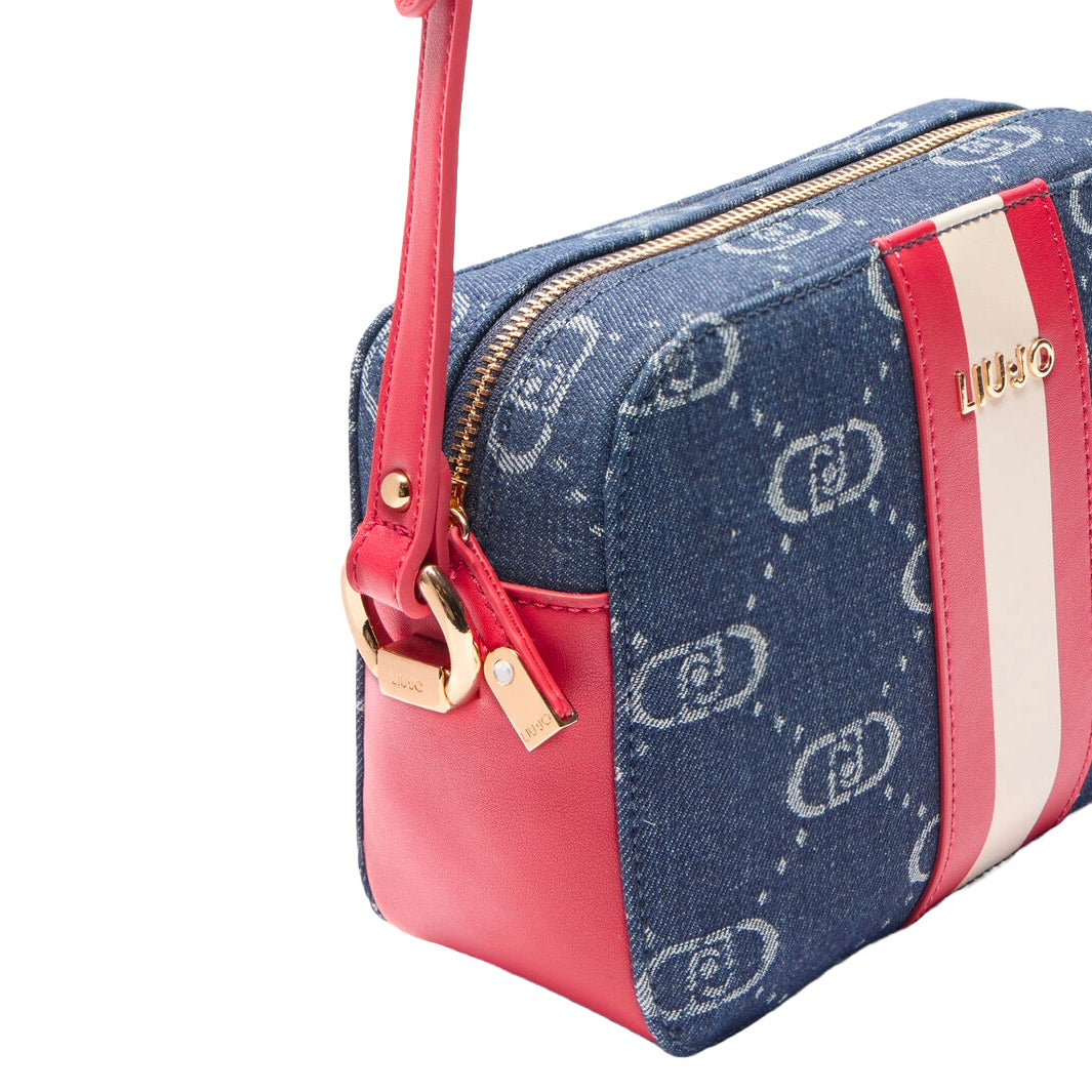 Borsa Donna a Tracolla Liu Jo in Denim con Dettagli Monogram