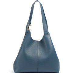 Coccinelle Borsa a Spalla Pelle Donna Blu Dettagli a Contrasto