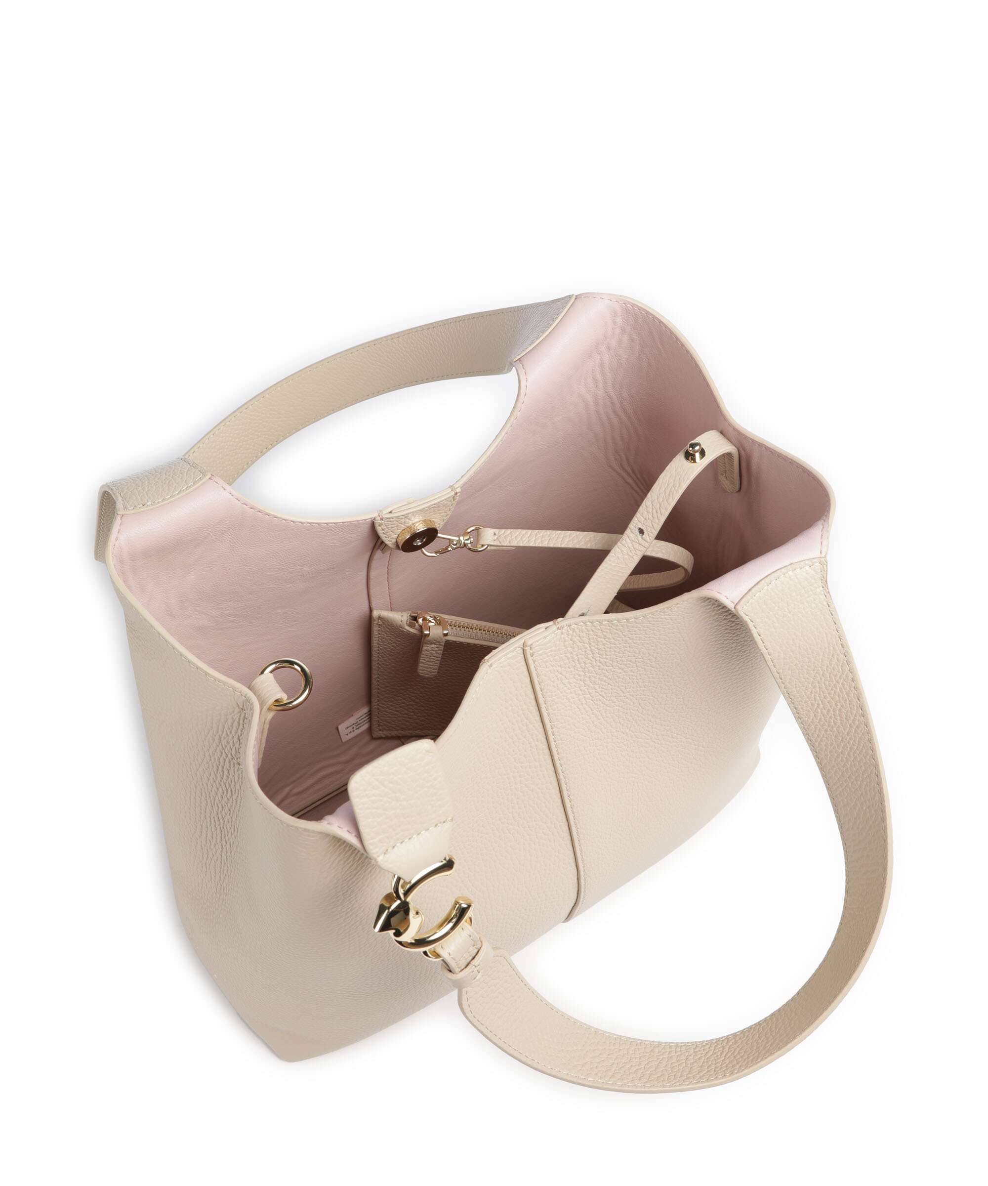 Coccinelle Borsa a Spalla Pelle Donna Beige Dettagli a Contrasto Borse - vista 6