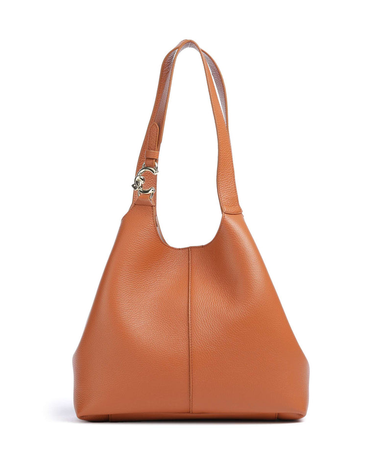 Coccinelle Borsa a Spalla Pelle Donna Arancione Dettagli a Contrasto Borse - foto prodotto