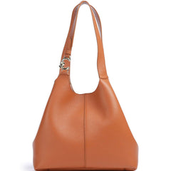 Coccinelle Borsa a Spalla Pelle Donna Arancione Dettagli a Contrasto