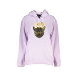 Cavalli Class Felpa Donna Viola con Cappuccio e Logo