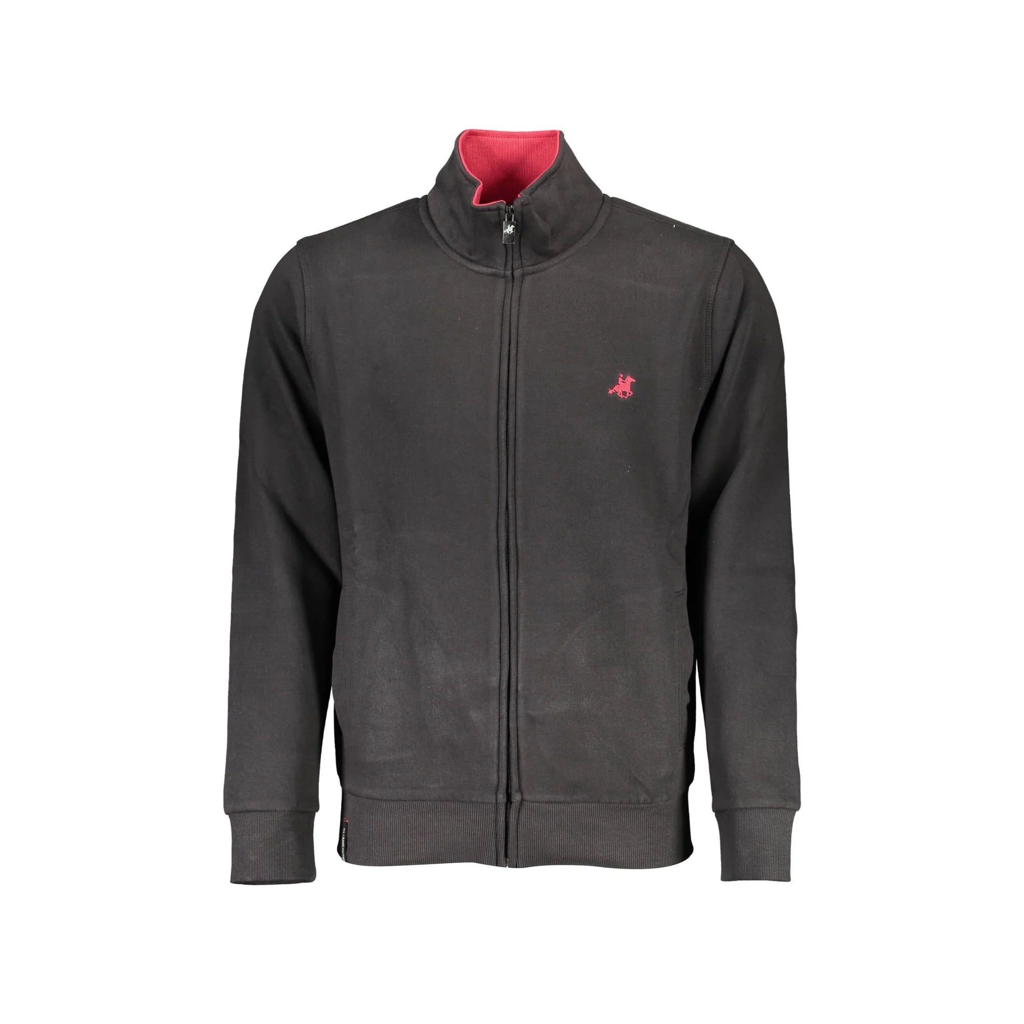 U.S. GRAND POLO FELPA CON ZIP UOMO NERO