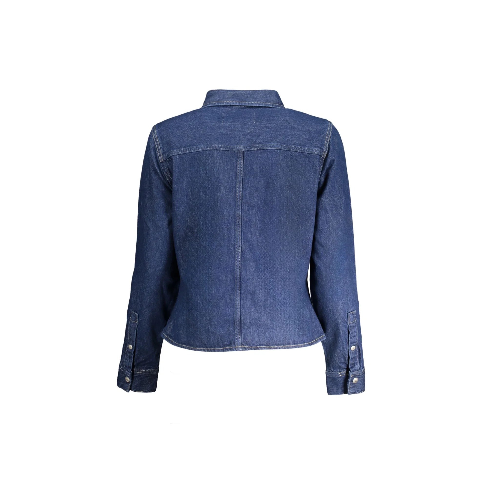 CALVIN KLEIN CAMICIA MANICHE LUNGHE DONNA BLU