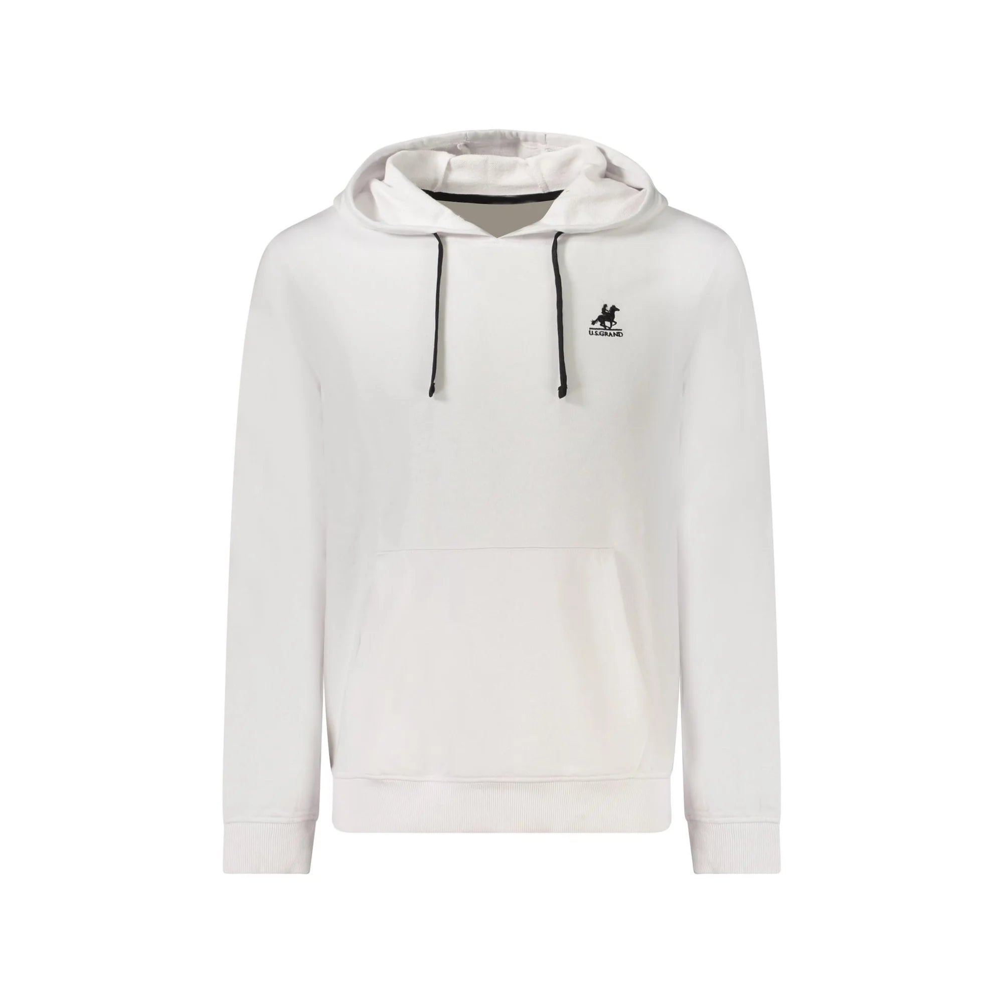 U.S. GRAND POLO FELPA SENZA ZIP UOMO BIANCO