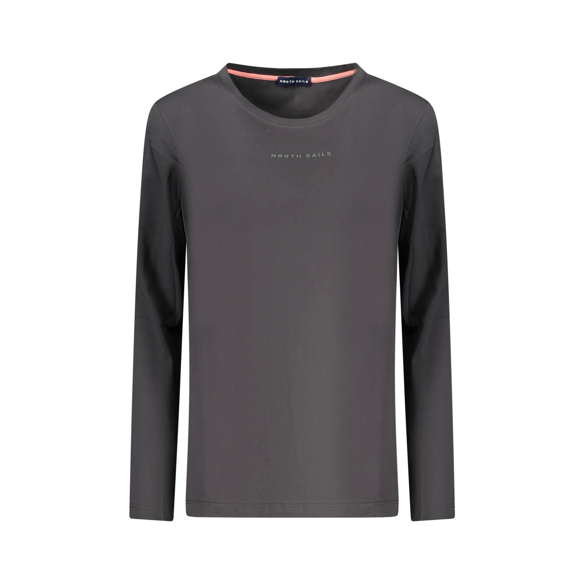 North Sails T-Shirt Maniche Lunghe Donna Nera Stampa in Rilievo Logo Nero - foto prodotto