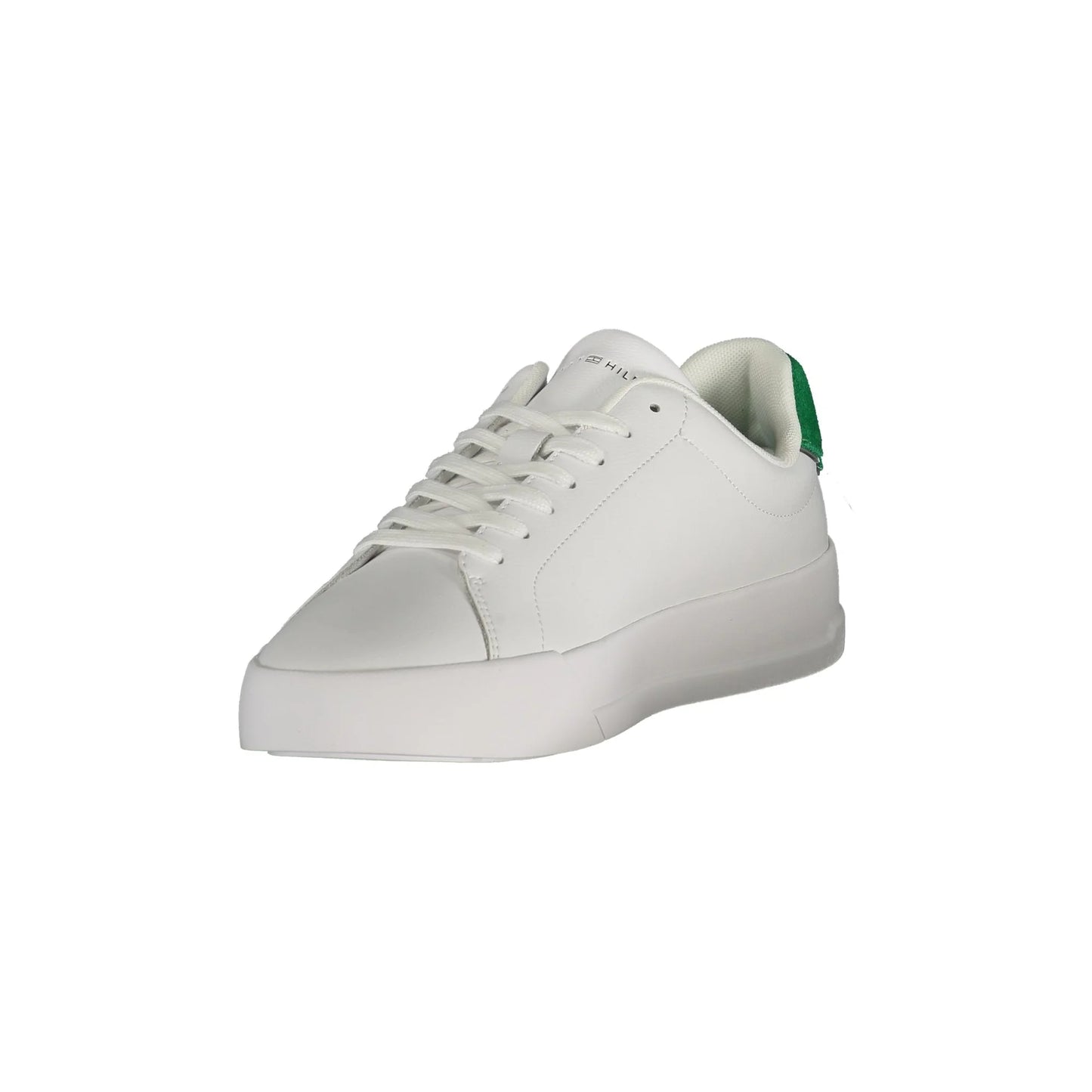 Tommy Hilfiger Sneakers Uomo Bianche Dettagli Verde Logo bianco - vista 3