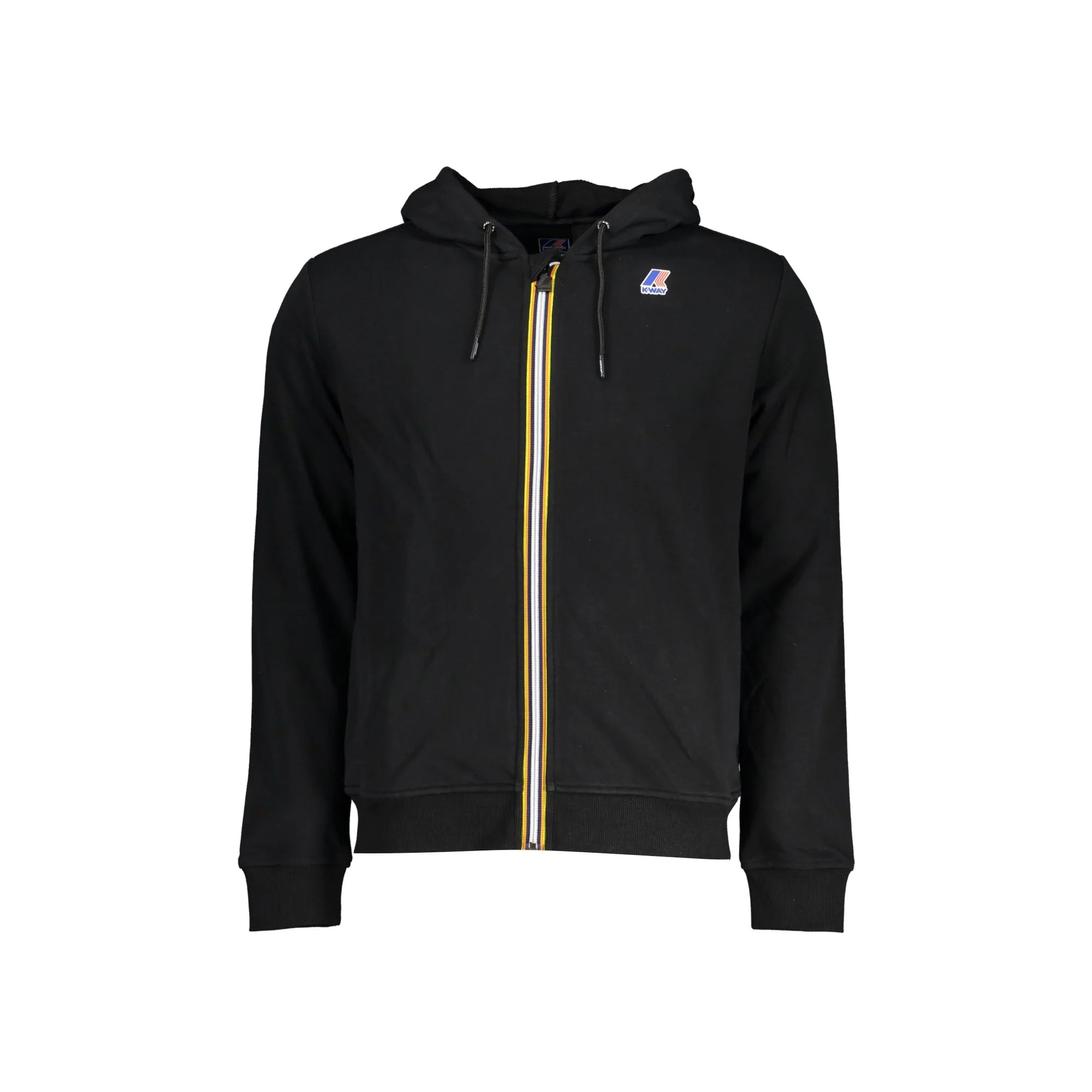 K-Way Felpa Maniche Lunghe con Zip Uomo Nera con Cappuccio Felpe Nero - foto prodotto