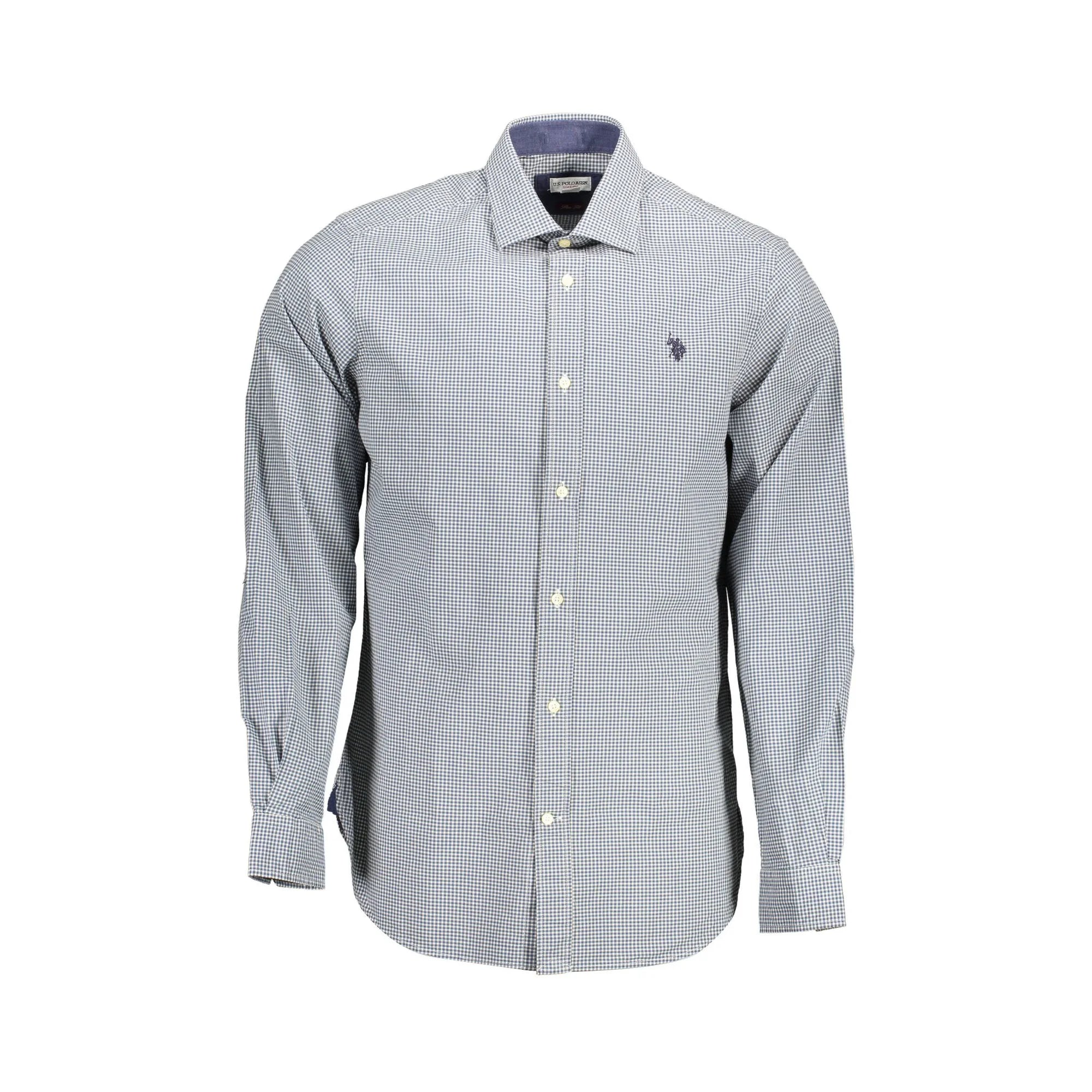 U.S. POLO CAMICIA MANICHE LUNGHE UOMO AZZURRO