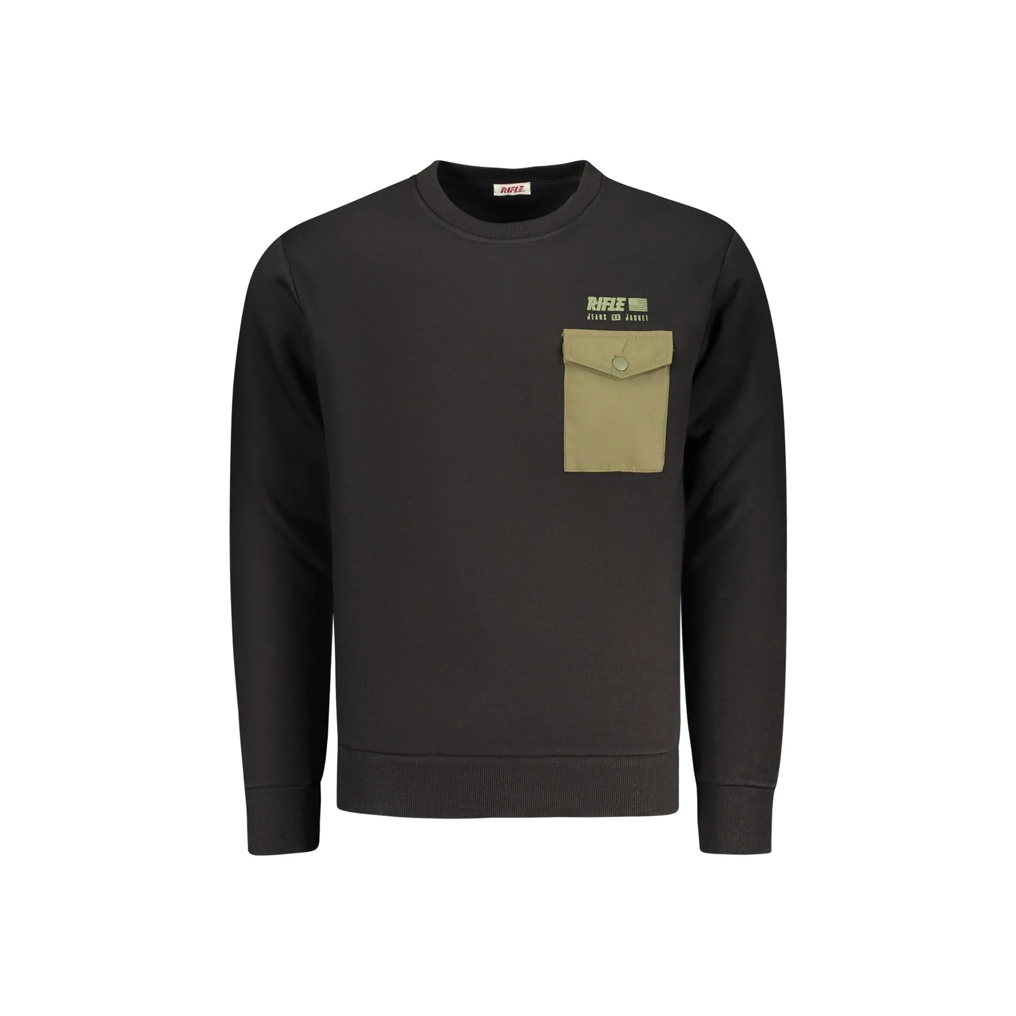 RIFLE FELPA SENZA ZIP UOMO NERO