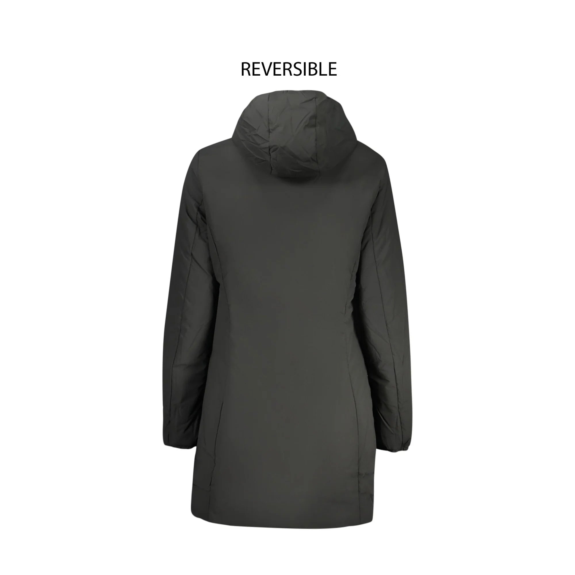 K-Way Giubbotto Donna Beige Lungo Reversibile Beige/Nero Giubbotti e Giacche - vista 2