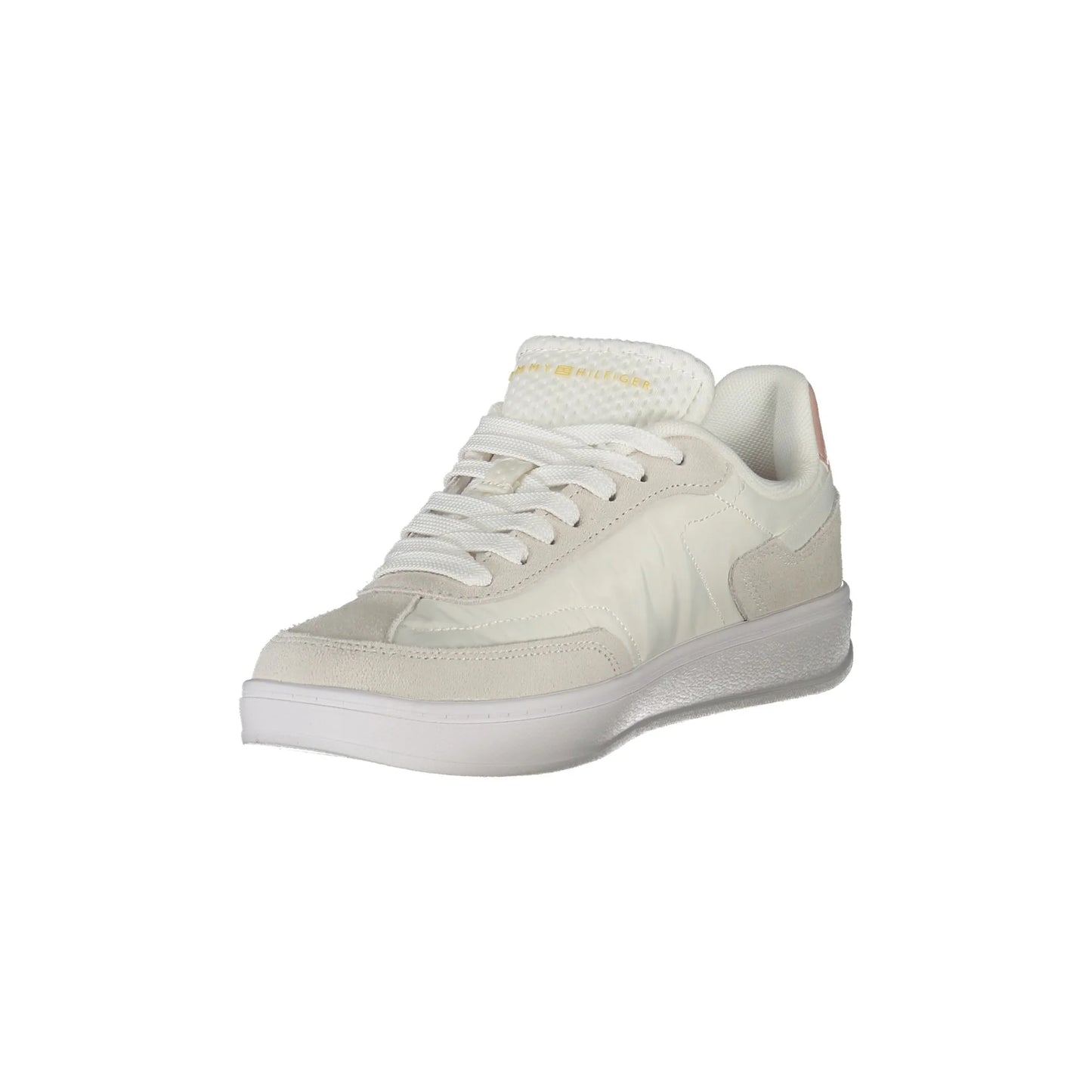 TOMMY HILFIGER Scarpe Sneakers Donna Bianche con Dettagli Rosa e Ricamo bianco - vista 3