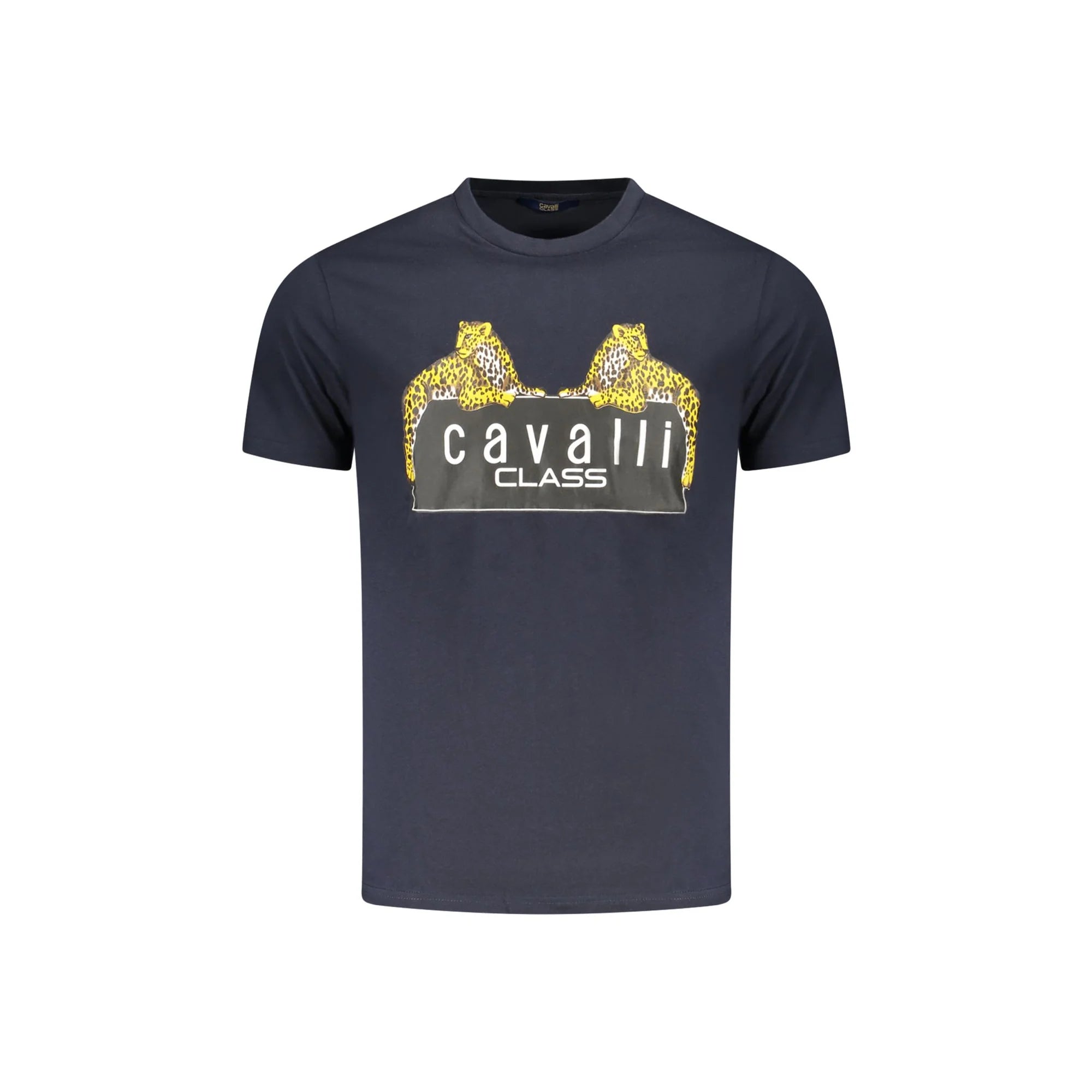 Cavalli Class T-Shirt Maniche Corte Uomo Blu Stampa - foto prodotto