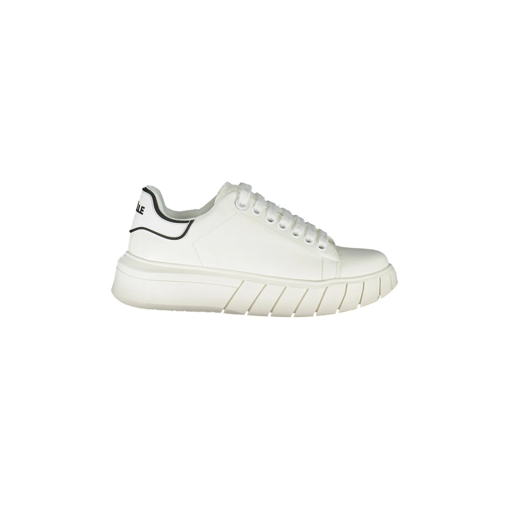 GAELLE PARIS Scarpe Sneakers Donna Bianche con Lacci e Logo Bianco - foto prodotto