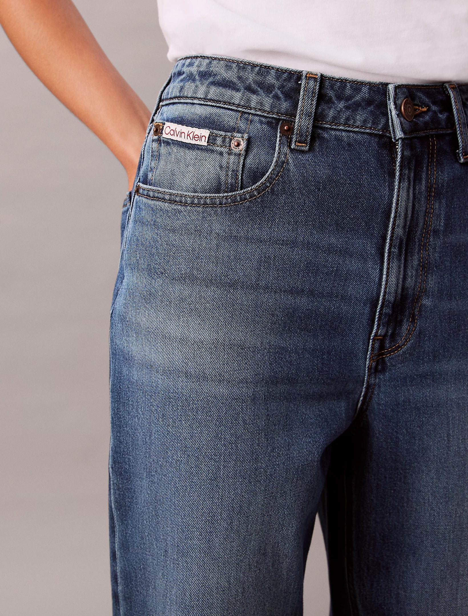 high rise tapered jeans lv047e907gmzk - immagine 2