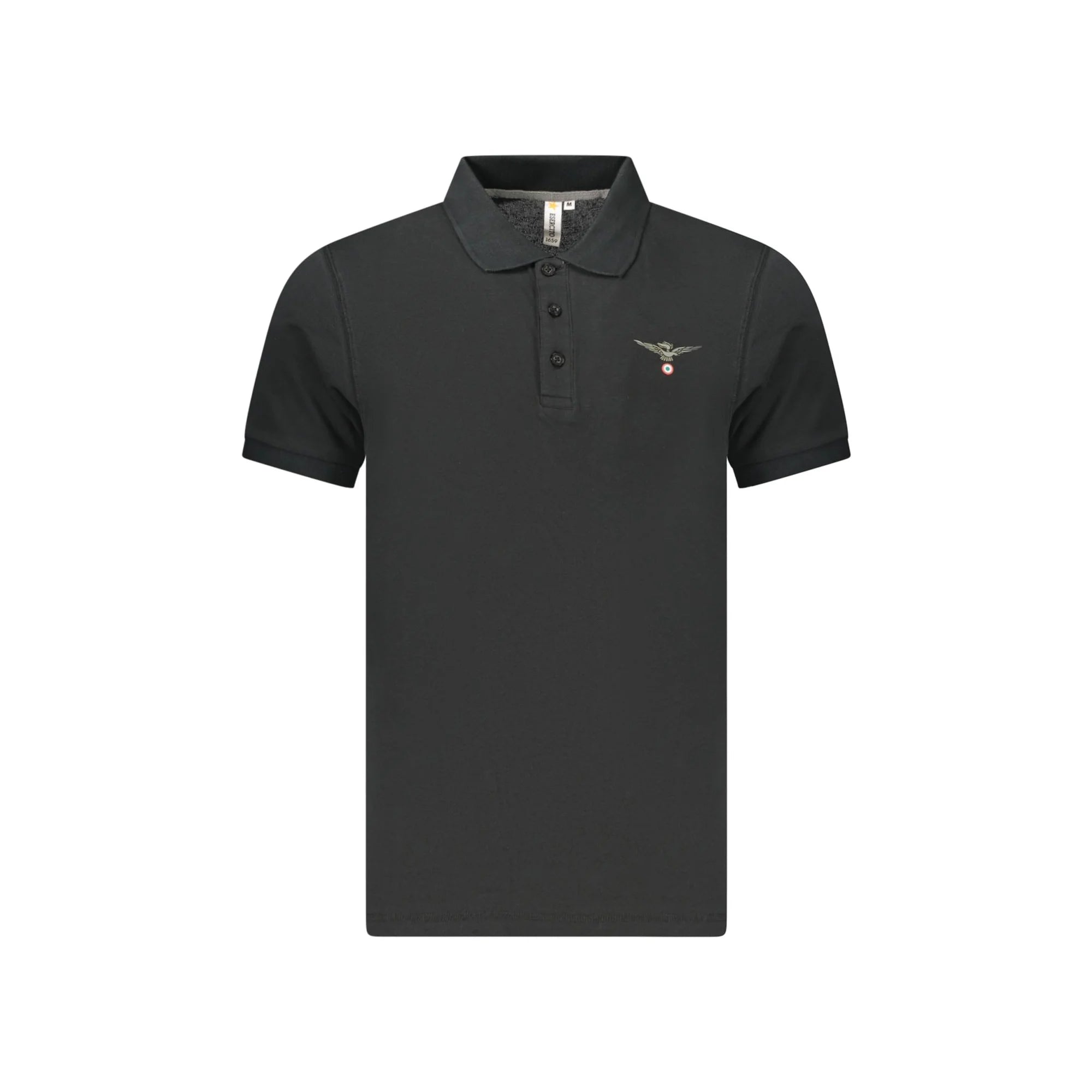 ACCADEMIA MILITARE POLO MANICHE CORTE UOMO NERO