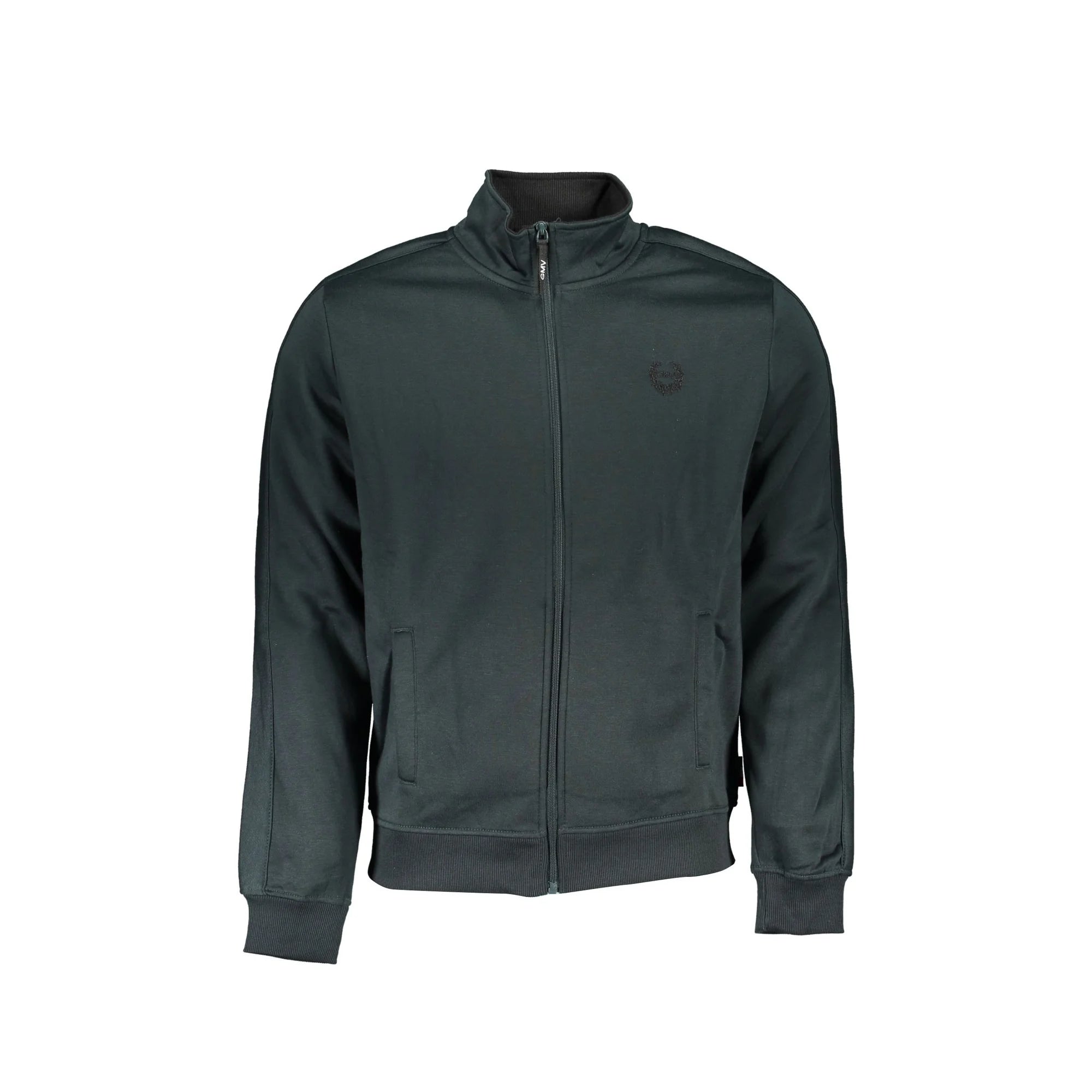 GIAN MARCO VENTURI FELPA CON ZIP UOMO VERDE