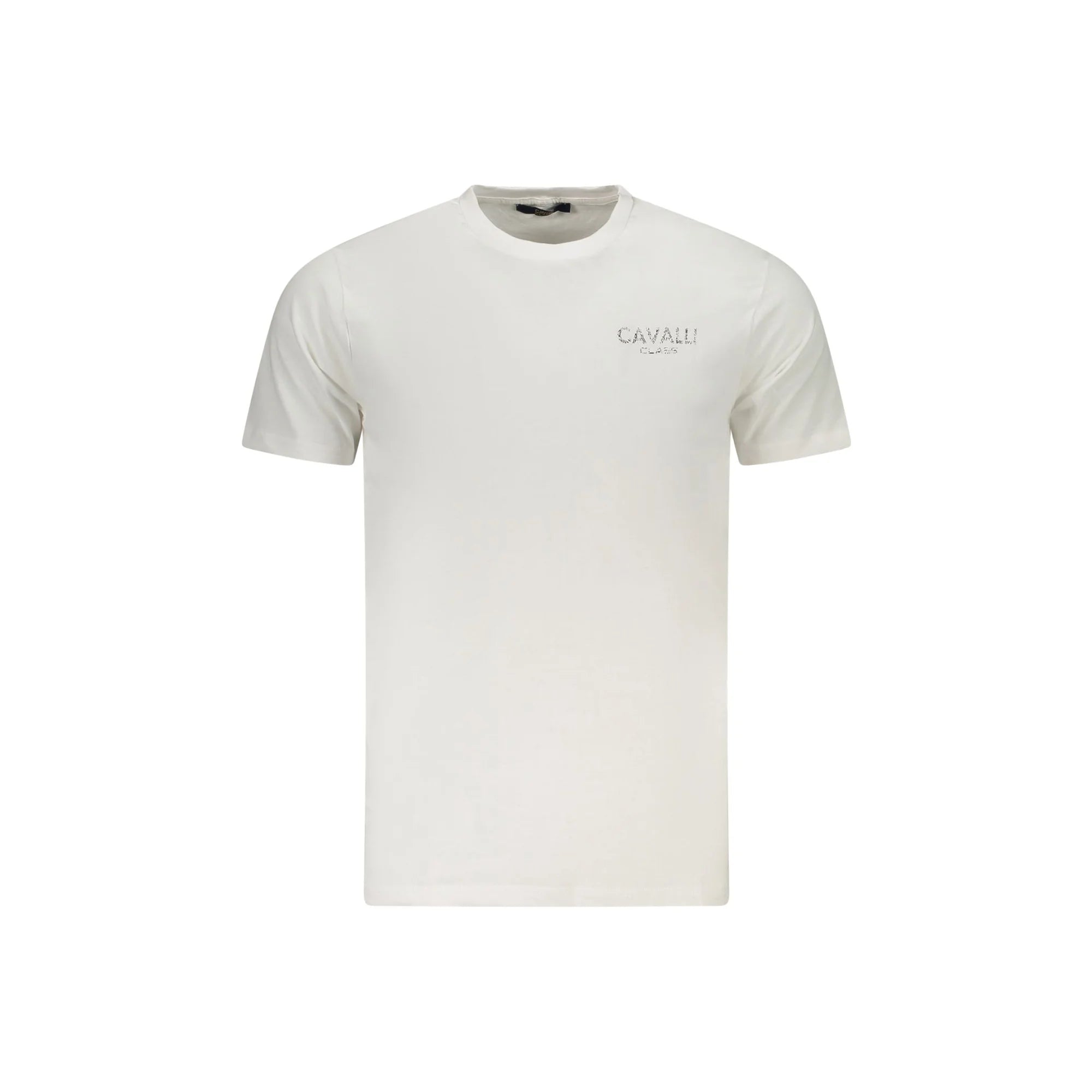 Cavalli Class T-Shirt Maniche Corte Uomo Bianca Stampa Logo Bianco - foto prodotto