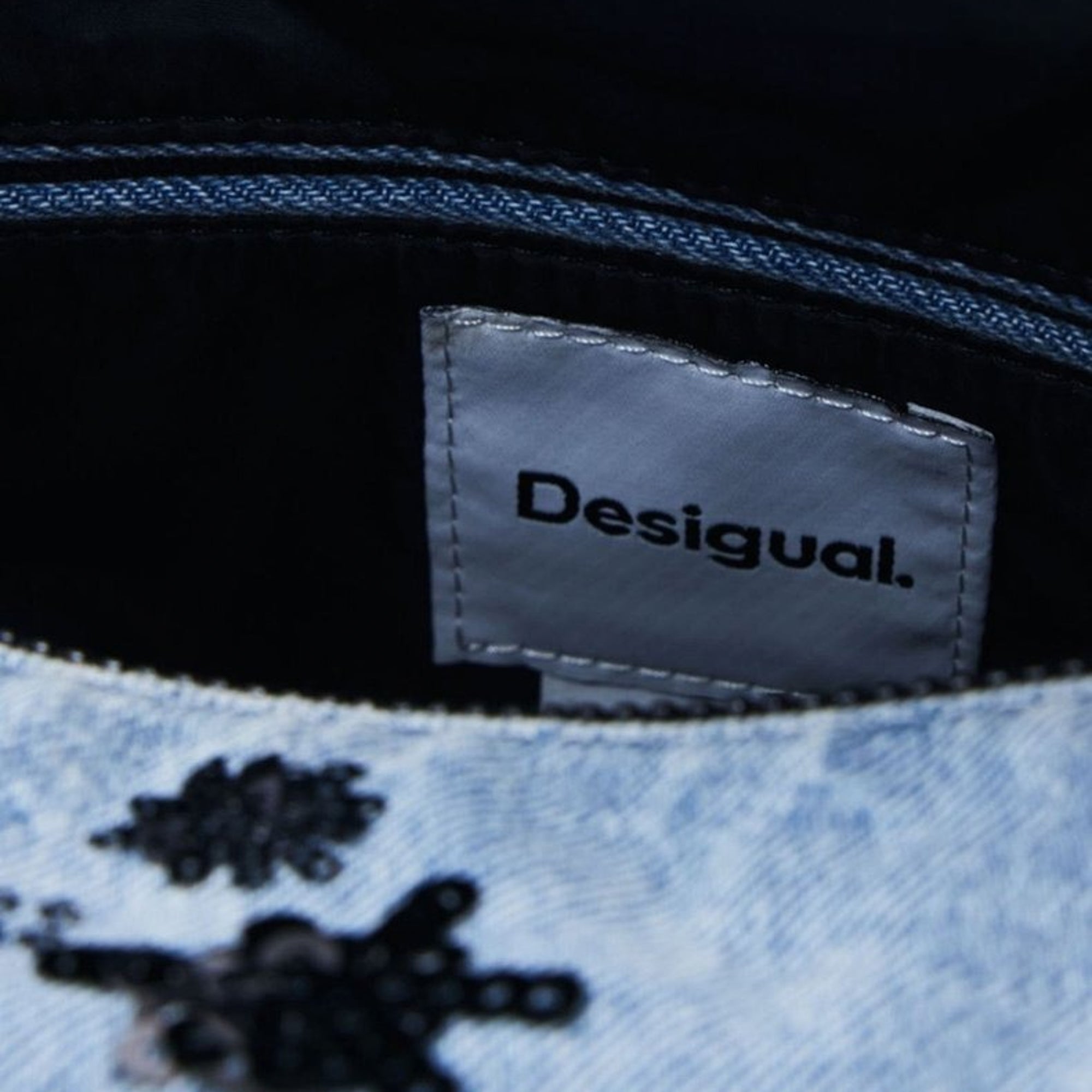 Borsa Donna a Tracolla Desigual Mickey in Denim Blu con Topolino