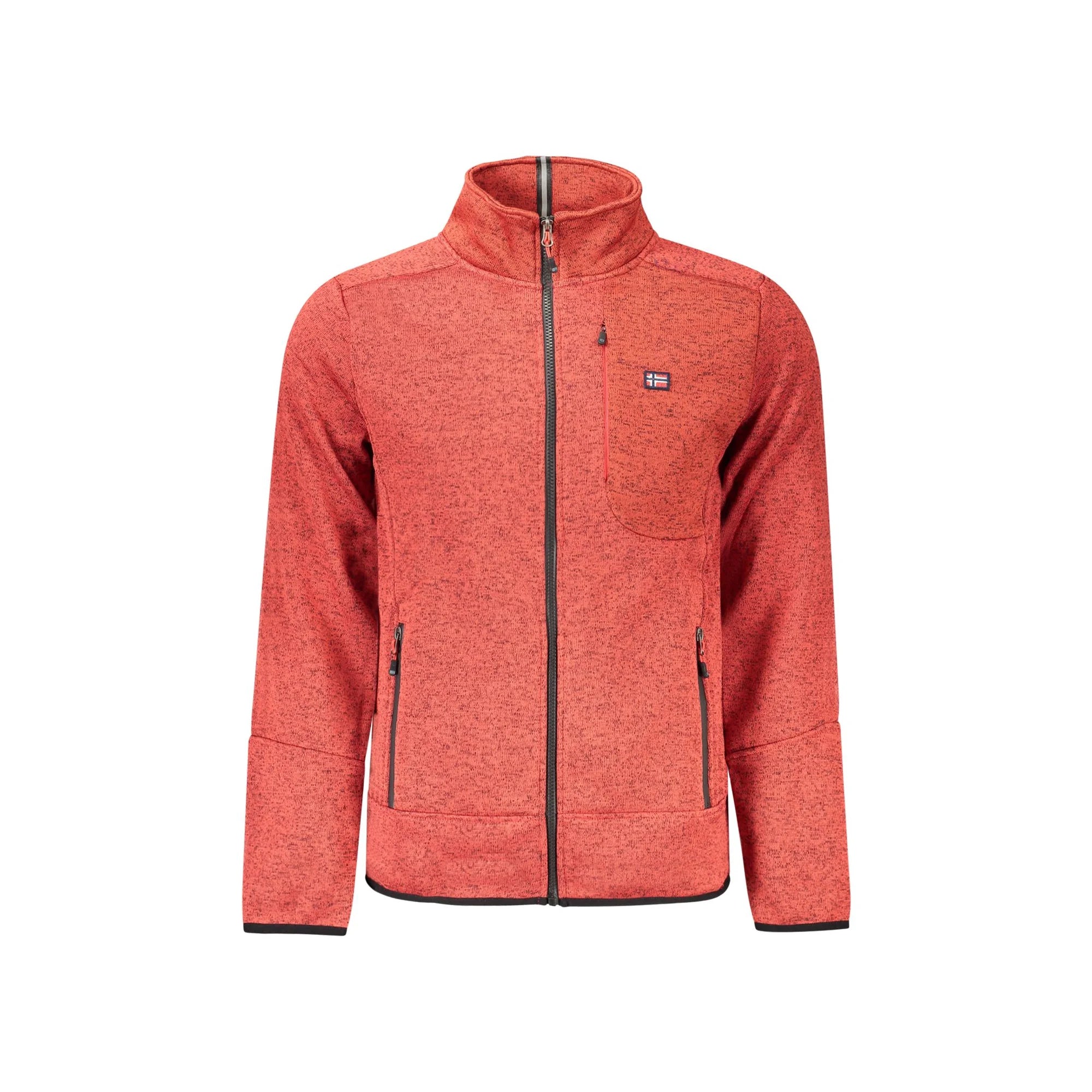 NORWAY 1963 FELPA CON ZIP UOMO ROSSO