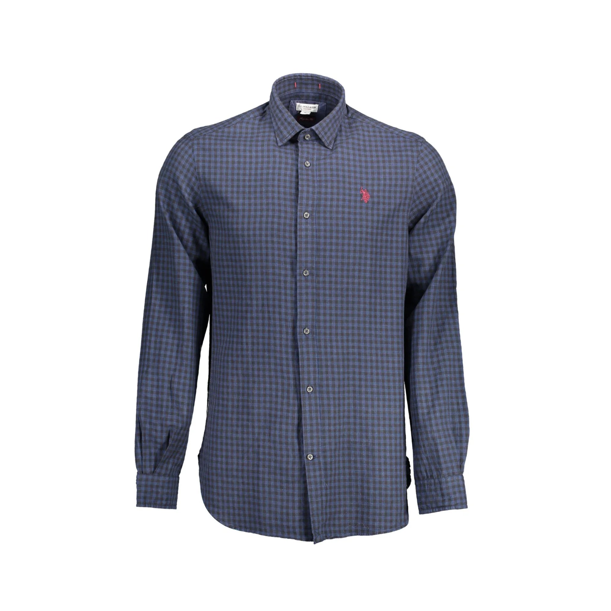 U.S. Polo Camicia Maniche Lunghe Uomo Blu Ricamo Camicie - foto prodotto