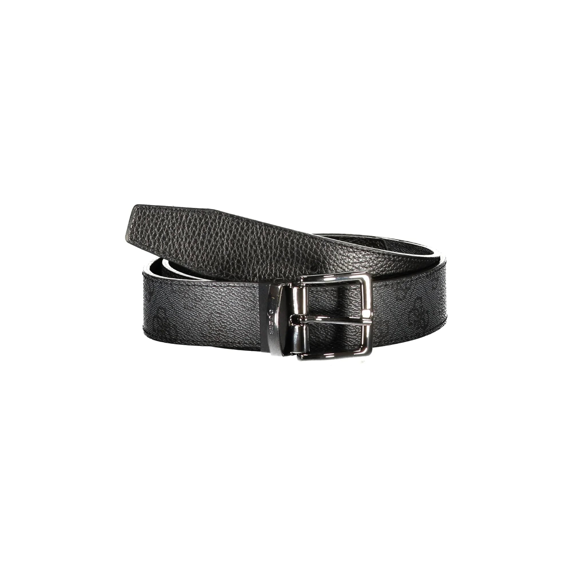GUESS JEANS CINTURA IN PELLE UOMO GRIGIO