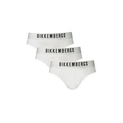 Bikkembergs Slip Uomo Bianco Stampa Logo