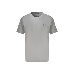 Napapijri Tricou Cu Mâne Scurte Bărbați Gri Brodat