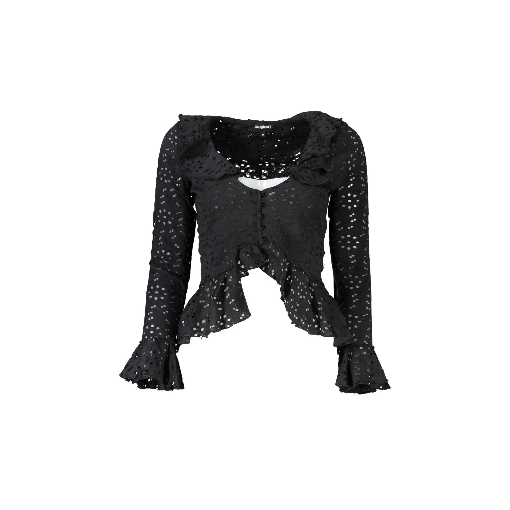 Desigual Camicia Maniche Lunghe Donna Nera Logo Camicie Nero - foto prodotto