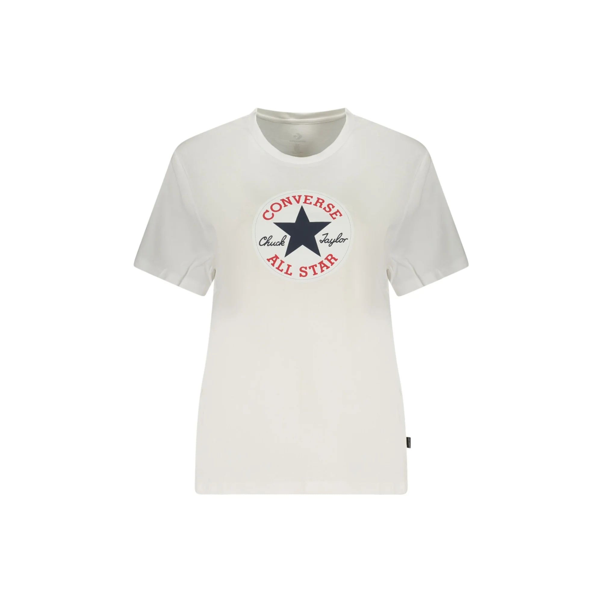 CONVERSE T-SHIRT MANICHE CORTE DONNA BIANCO